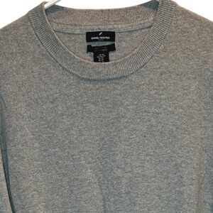 Daniel Hechter Paris Mens Gray Cashmere Cotton Blend Crewneck Sweater Xl